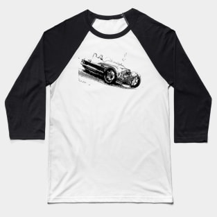 Morgan 3 Wheeler Wireframe Baseball T-Shirt